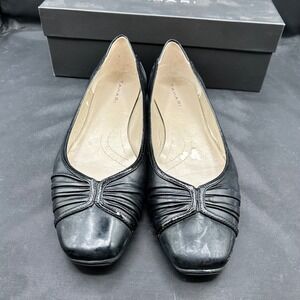 Tahari Ballet‎ Flats Leather Dress Shoes Black Career Office 8.5M Business